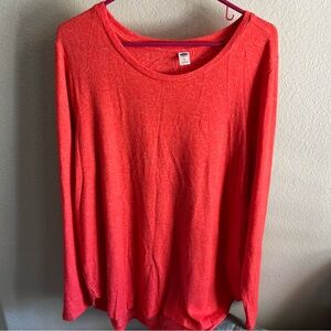 Old Navy Orange rounded hem scoop neck Long Sleeve Tee